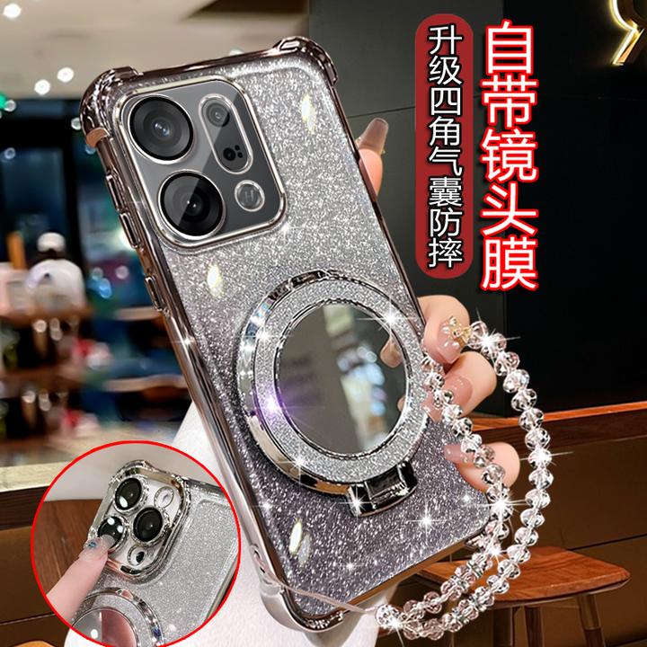 适用oppofindx9手机壳女潮闪OP新款oopoFindX9镜头全包PLJ110软壳