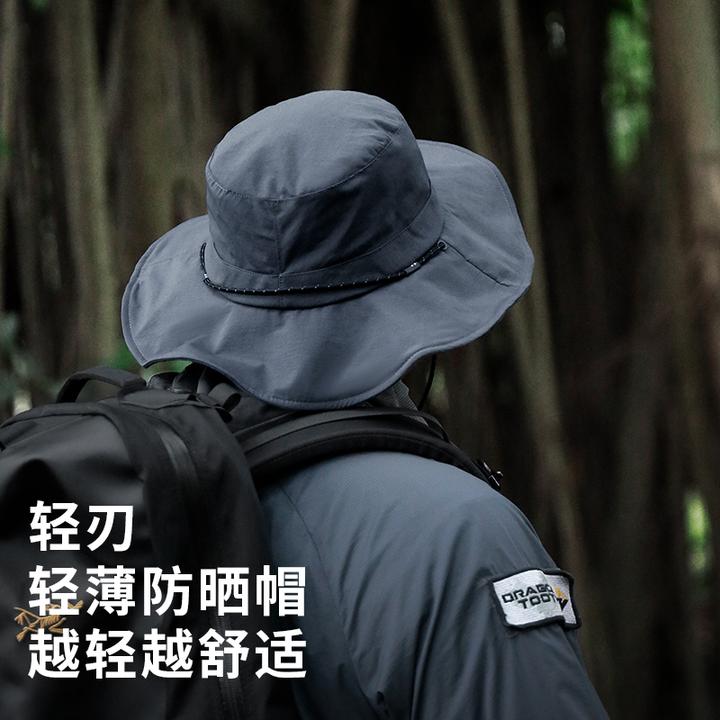 战术鸟轻刃丨夏季防晒帽男户外旅行徒步登山透气遮阳渔夫帽子太阳