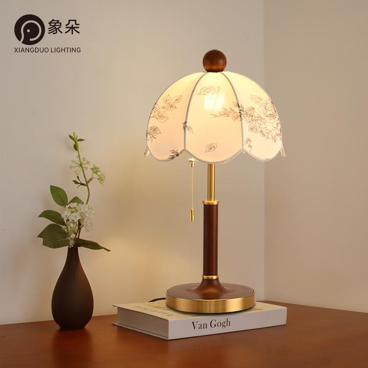 象朵法式台灯卧室床头灯中古美式复古设计师客厅书房高级感装饰灯