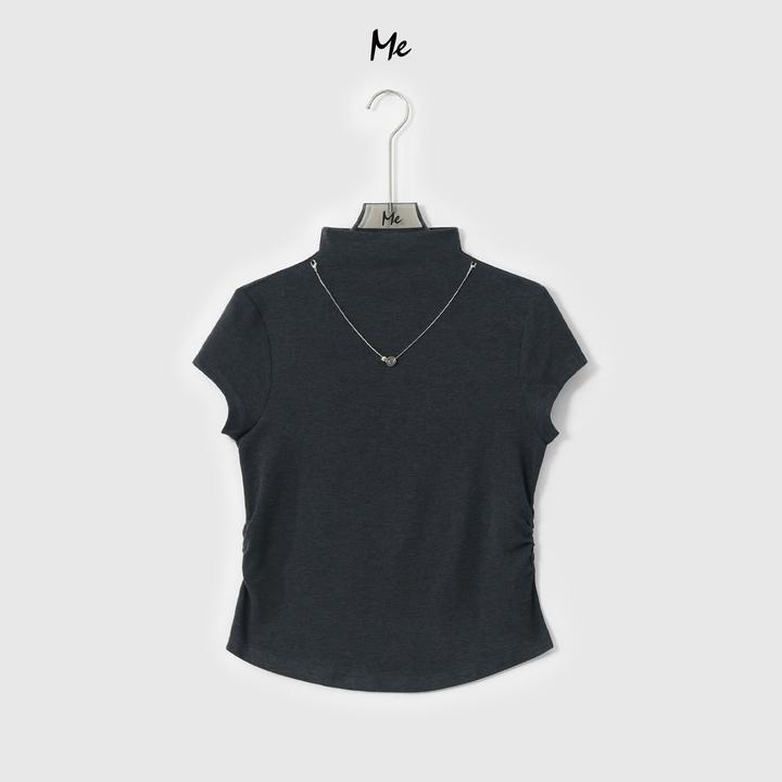 ME【半高领沙漏衫】超柔Q弹极简抽褶收腰显瘦时尚百搭上衣MESA0533