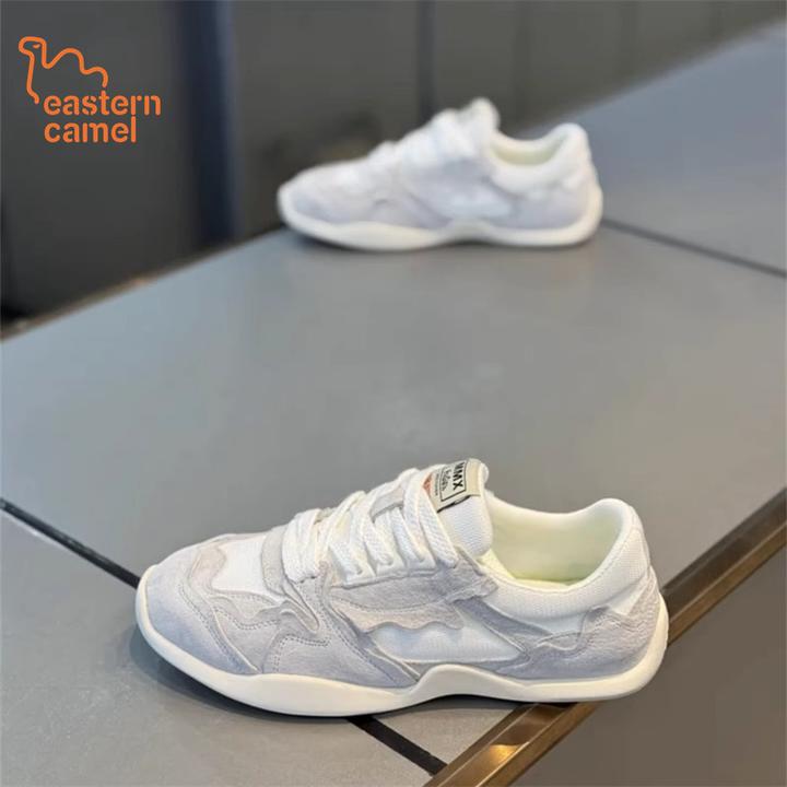 东方骆驼男鞋夏季新款透气网面运动休闲阿甘鞋轻便软底复古德训鞋