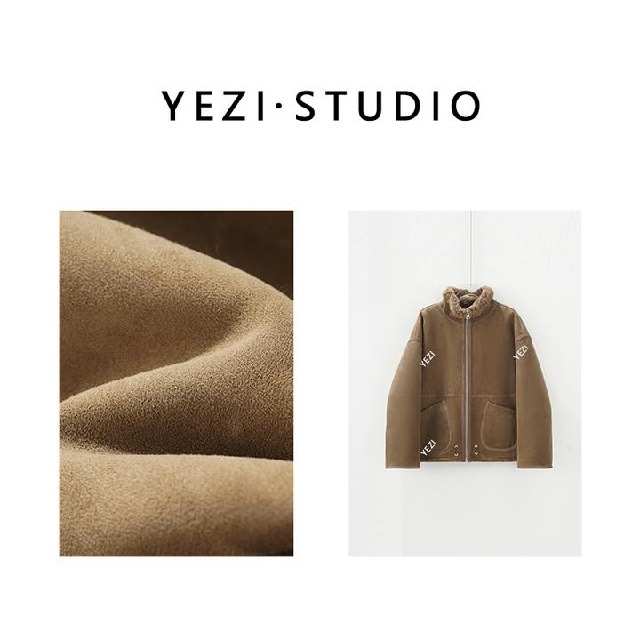 【麋鹿少女】肯尼亚進口美利奴绒面羊皮毛一体立领皮草外套25430016