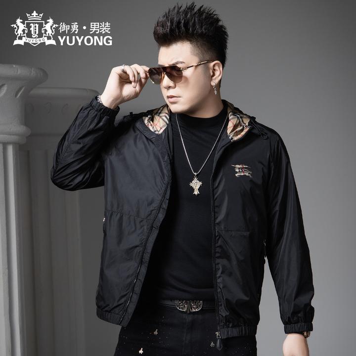 欧洲站潮牌印花夹克外套男士2025秋季新款时尚百搭休闲连帽上衣男