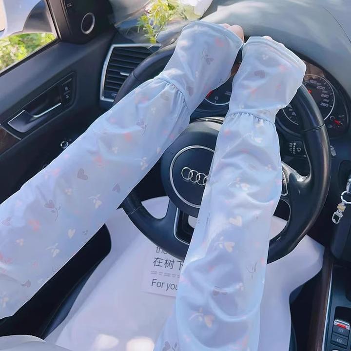 新款大码防晒袖套宽松冰袖女士夏季薄款遮阳护臂手套袖子冰丝袖套