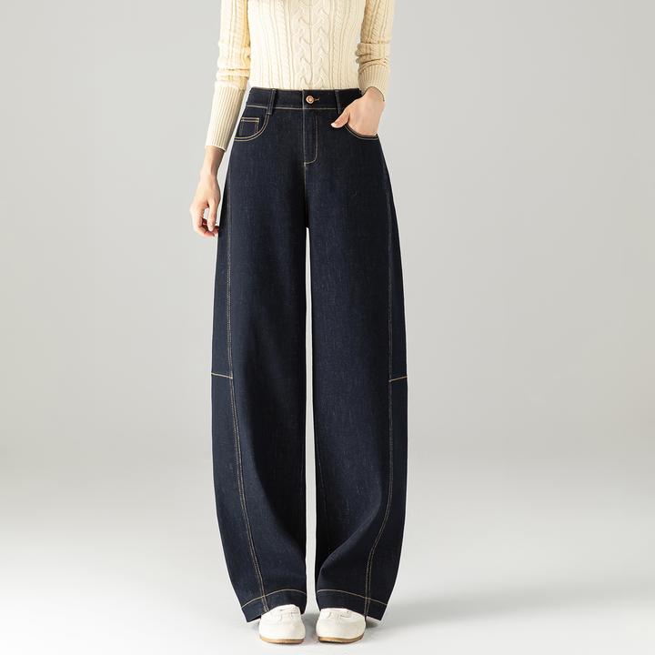 镰刀牛仔裤女2025新款秋季美式高腰宽松阔腿裤设计感香蕉弯刀裤女
