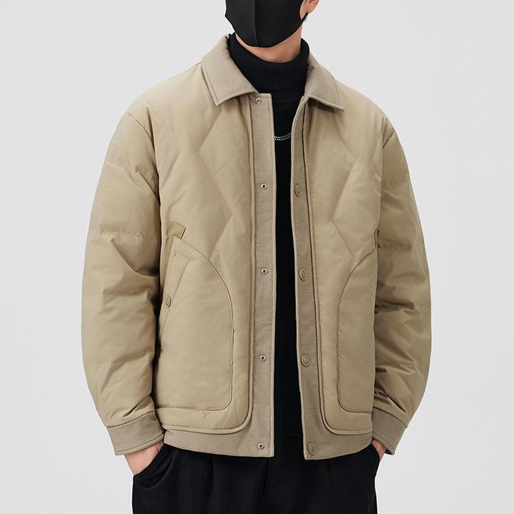 仓石一树潮牌男士轻薄羽绒棉服秋冬季新款高级感翻领休闲保暖外套