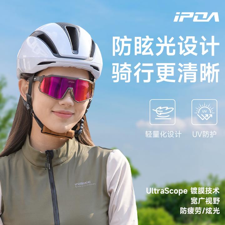 IPOA防晒骑行公路车眼镜变色防晒骑行户外防风镜护目镜运动镜