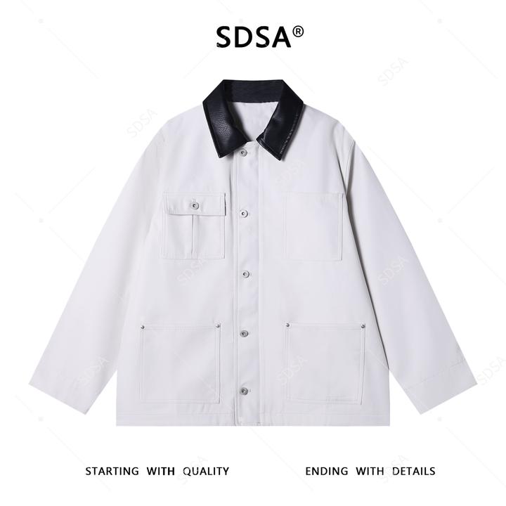 SDSA男士秋冬新款痞帅男装美拉德风工装夹克翻领多口袋复古上衣