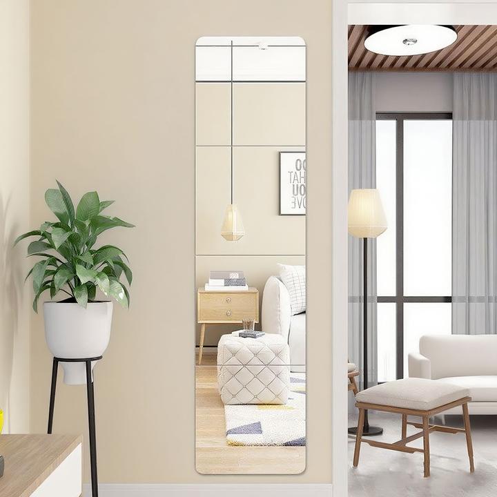 全身穿衣镜子贴墙拼接镜学生宿舍衣柜卧室试衣镜化妆免打孔浴室镜