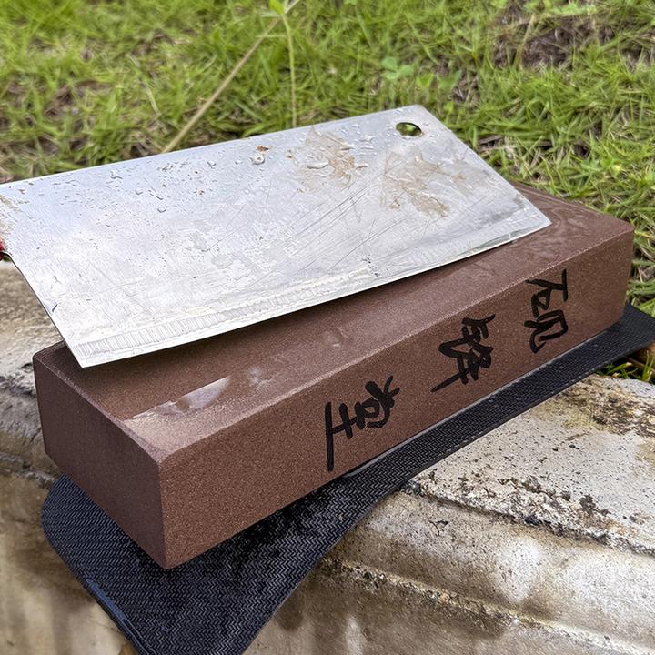 老式红砂岩天然粗磨刀石户外开刃家用快速修复下铁菜刀起锋保养