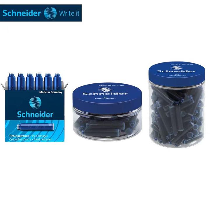 SCHNEIDER/施耐德非碳素墨囊墨胆墨水蓝色钢笔替换芯2.6mm口径