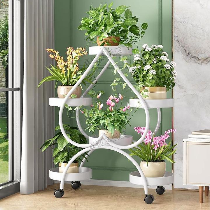 花架子简约现代绿萝室内花盆架心形新款花架置物架客厅阳台落地式