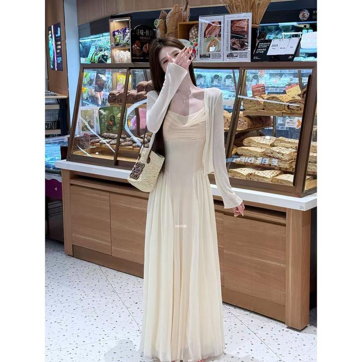 【萌萌家定制】洋气老钱风松弛感网红百搭连衣气质显瘦两件套A400