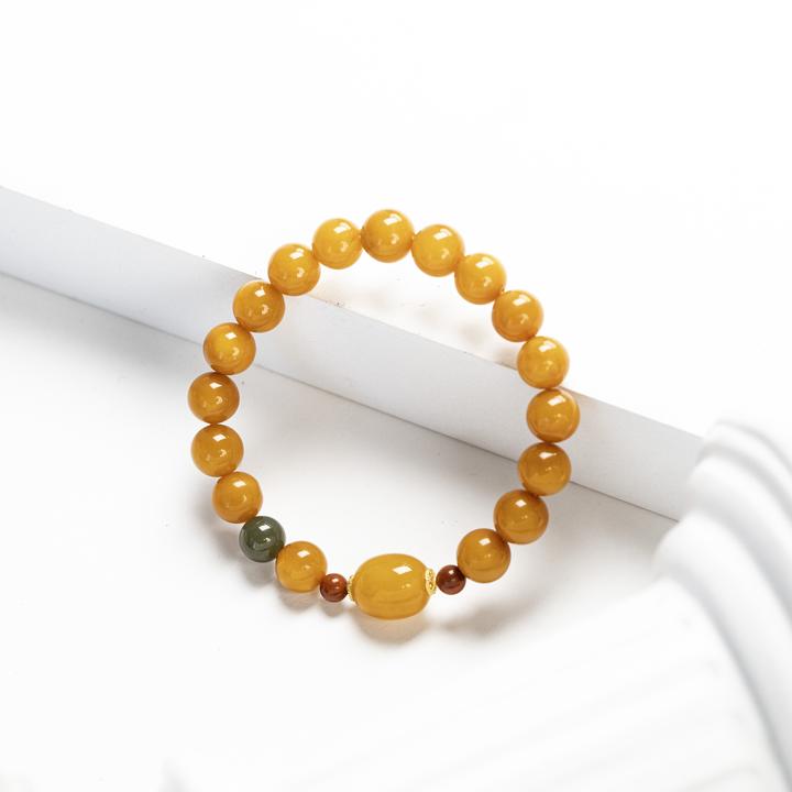 【普陀山欢喜】 蜜蜡手串（发货多样性一件）S41434