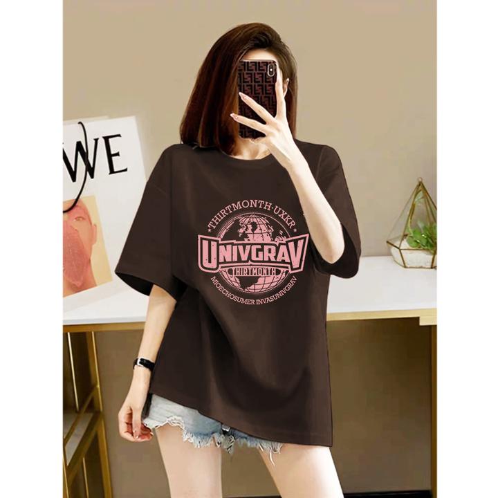 短袖常规韩系纯棉t恤宽松休闲小众轻熟风时尚显瘦减龄上衣打底衫