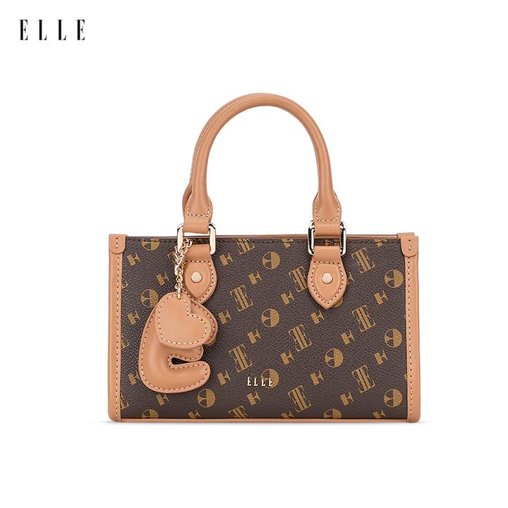 ELLE26年新款【琥珀流光】女士便携包百搭小托特女包老花通勤斜挎包