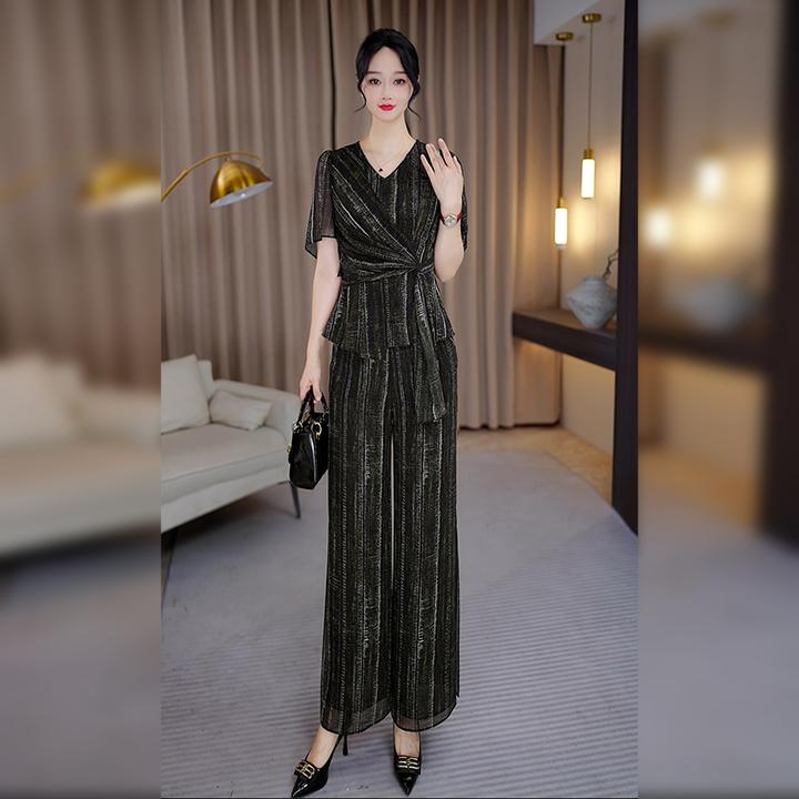 时尚套装女2025年新款爆款高级感洋气妈妈大方得体穿搭两件套