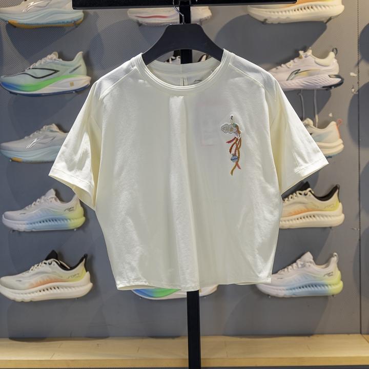 李宁女子T恤2025秋季新品故宫联名舒适透气宽松短袖文化衫AHSV874