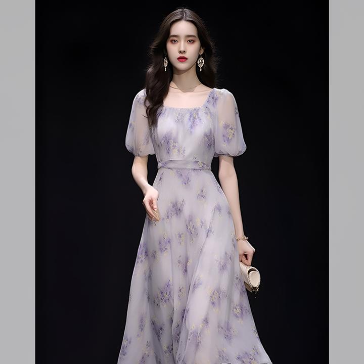2025夏季新款女装时尚穿搭气质轻熟风连衣裙减龄洋气优雅女士仙气