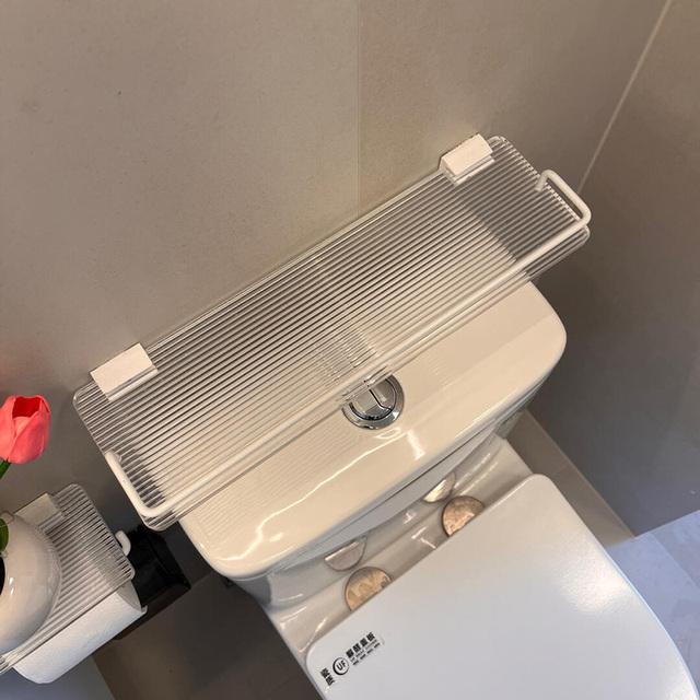 抄作业成功！卫生间空隙背后马桶上方置物架子挡板收纳神器后方面