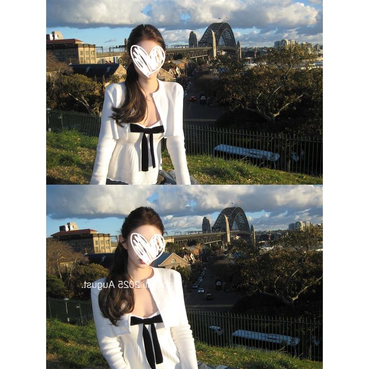 古堡少女'温柔甜美蝴蝶结针织吊带开衫套装女早秋2025新款上衣