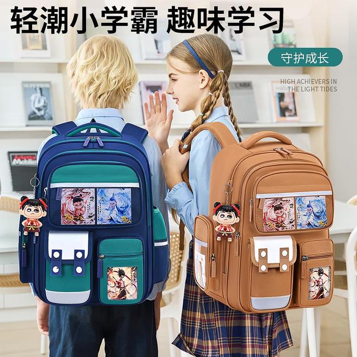 新款书包男生小学生一二三到六年级男儿童男士黑色大容量书包