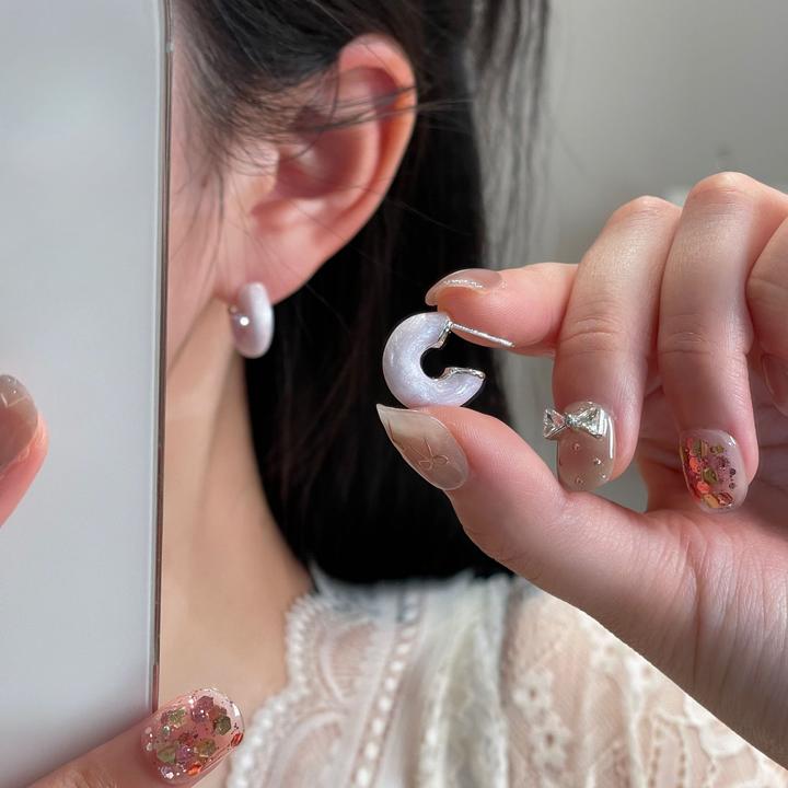 U形耳环原创设计温柔气质新款时尚高级感耳环R-2865