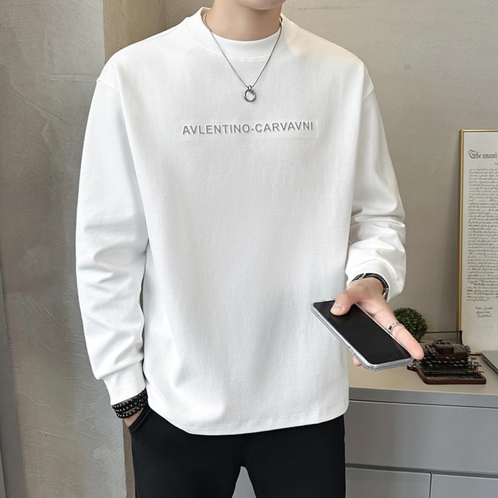 男士卫衣春秋季2025新款韩版休闲圆领上衣服高级感男生穿搭打底衫