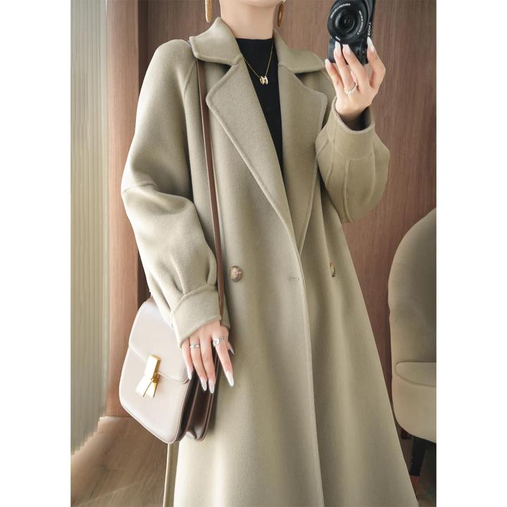 气质显瘦大衣女中长款2025年冬季新款高端双面洋气韩版加厚呢外套