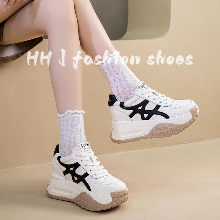 厚底高颜值爆款阿甘鞋女2025秋季厚底小个子内增高运动德训休闲鞋