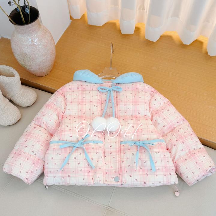OAOH冬季女中大童棉服儿童卡通可爱棉袄夹棉棉衣W1C8850-1