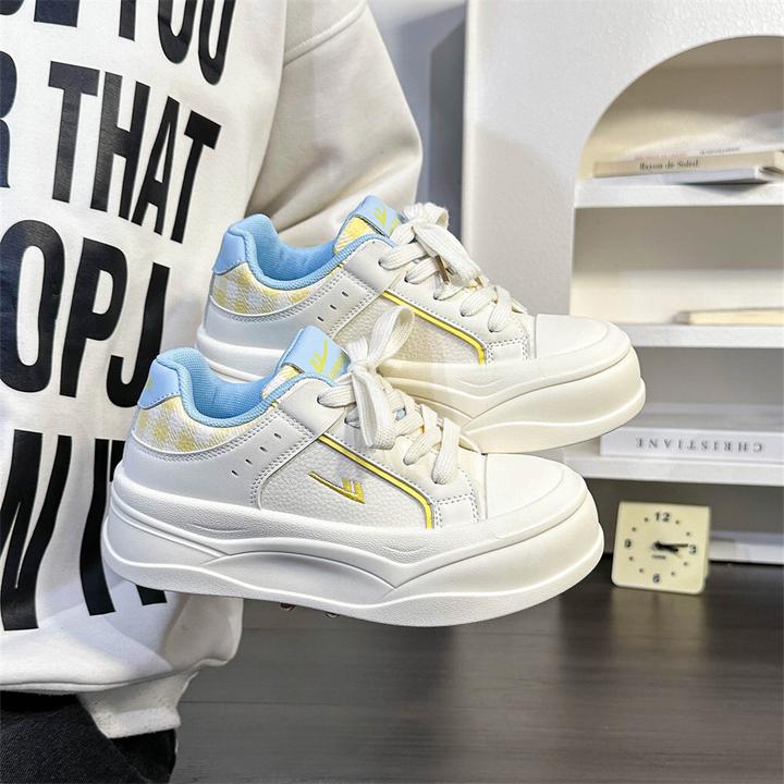 Warrior/回力女鞋厚底大头板鞋女新款增高透气休闲运动鞋子小白鞋