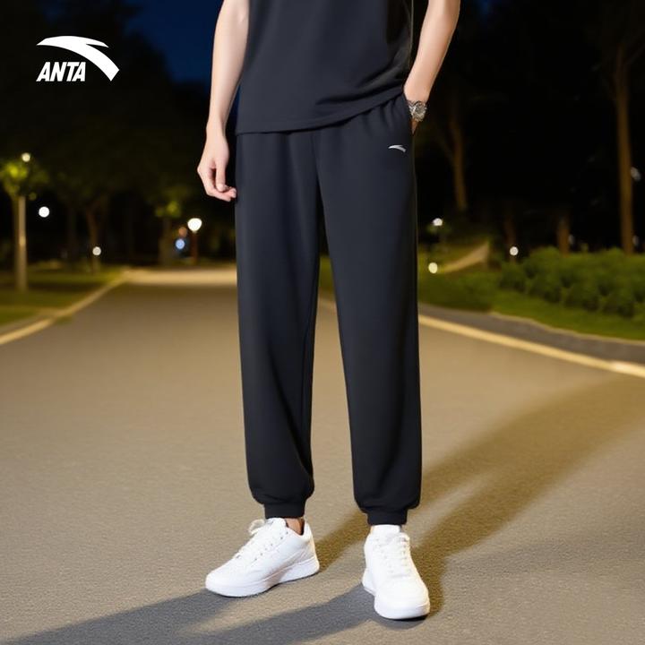 安踏运动长裤加绒保暖2025冬季新款男裤加厚宽松卫裤名牌运动裤男