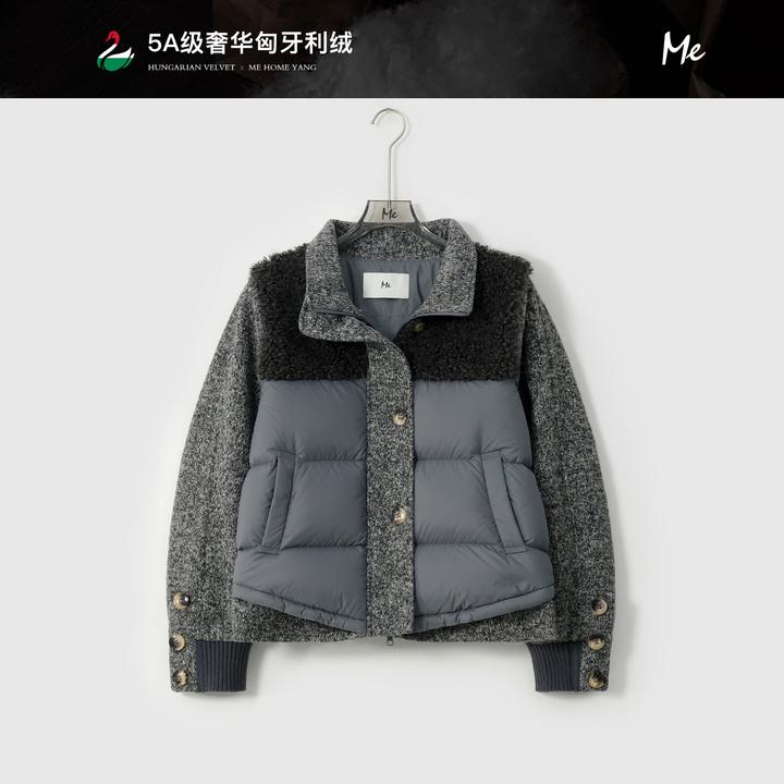 ME【邓肯泡泡泰迪匈牙利95鹅绒服】白鹅绒松软时尚羽绒服MESA4073