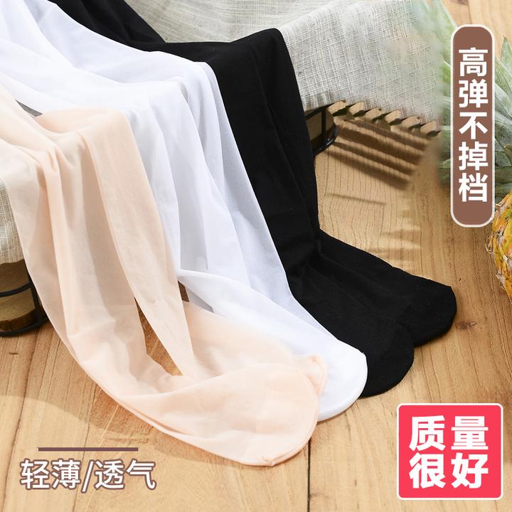 儿童裤袜女童连裤袜夏季超薄款防勾丝白色舞蹈袜女宝宝防蚊连体袜