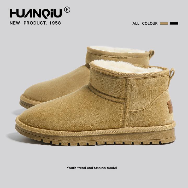 环球雪地靴男款2026新款春冬加绒加厚保暖鞋子男防滑防水东北棉鞋