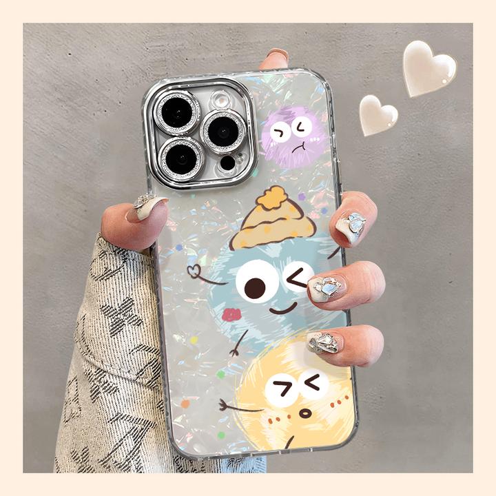 彩色煤球适用苹果16promax手机壳防摔iphone16pro保护壳15pro可爱