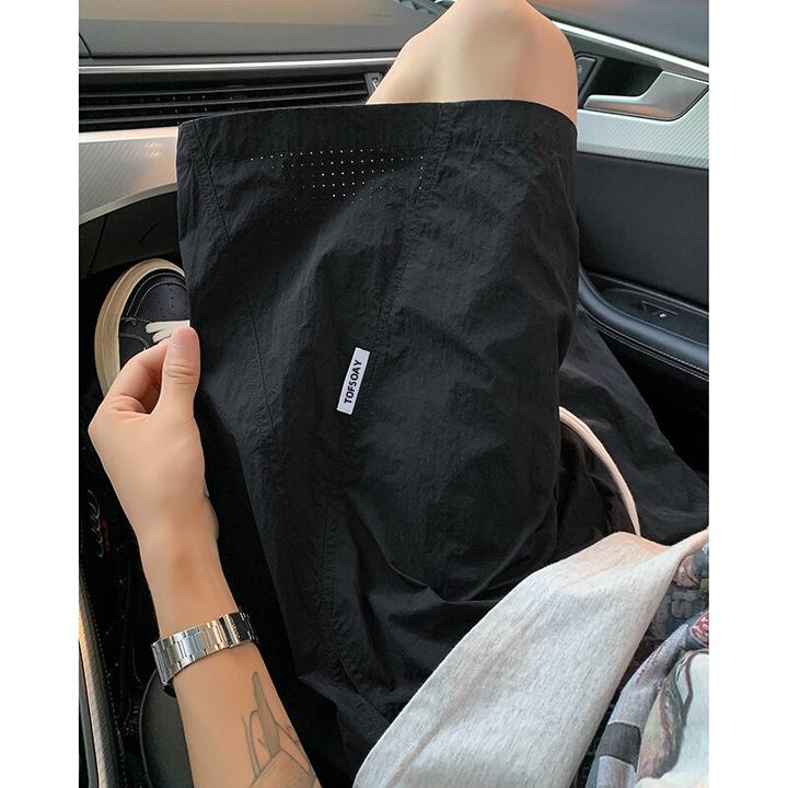 美式网眼速干短裤男夏季薄款男士短裤宽松休闲篮球运动五分中裤潮