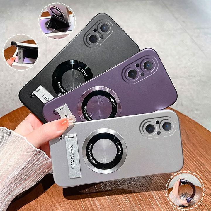 适用于荣耀50SE超薄无边框实用防摔保护套带支架高级感手机壳