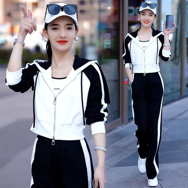 休闲时尚运动服套装女2025年春秋新款小个子洋气质卫衣卫裤两件套
