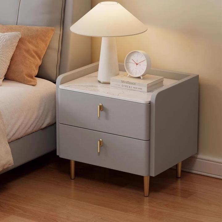 实木床头柜家用卧室2025新款轻奢高级感现代简约小型床边收纳柜子