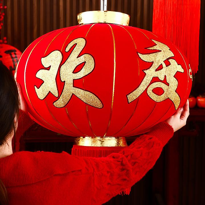 新年大红灯笼2025蛇年古典装饰吊灯春节氛围感阳台门厅挂饰
