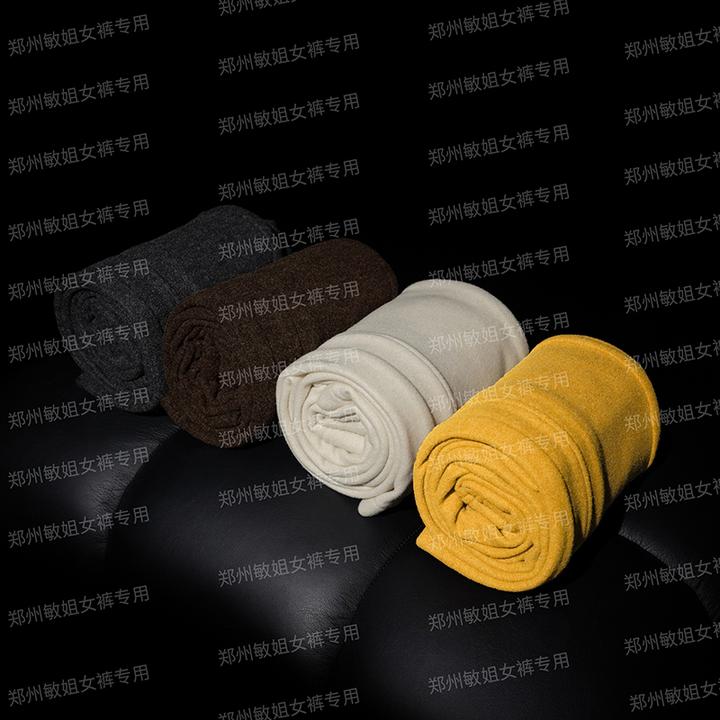 【澳 绒】绵羊 毛加绒蚕 丝羊 绒 保暖高腰加厚直筒琥珀弯刀裤205J