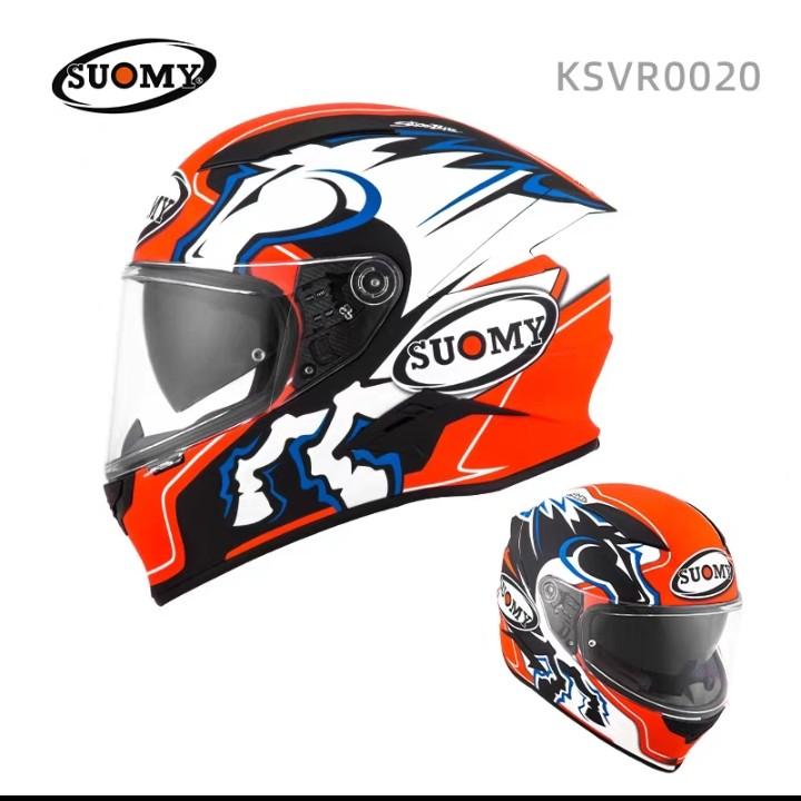 SUOMY意大利进口头盔双镜片防摔全盔男女通用四季骑行安全帽