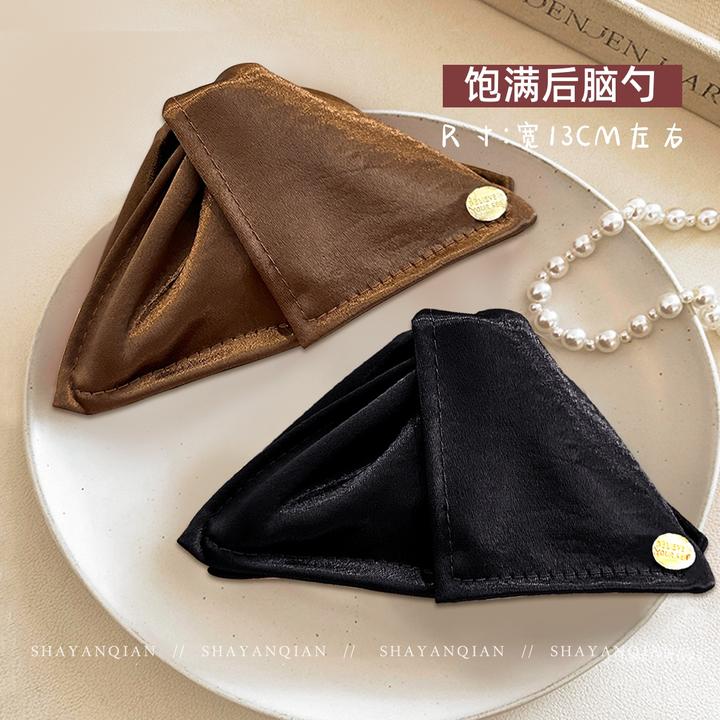 拯救扁塌头饱满后脑勺贝壳三角抓夹女高级感2025新款高马尾发夹子