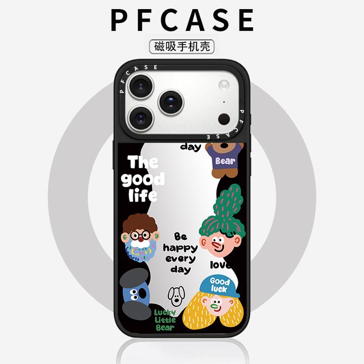 环绕头像适用苹果17promax新款iPhone17防摔手机壳16镜面15磁吸14