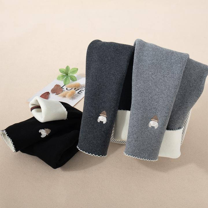 女童冬季加绒加厚打底裤儿童保暖裤宝宝韩版无骨外穿裤子