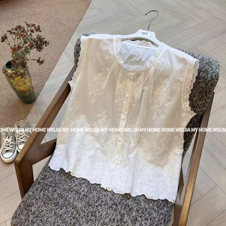 【WJ】夏款 9809 无袖衬衫（3-6)