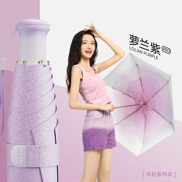 【升级冰钻】新款冰钻防晒伞黑胶防紫外线女士晴雨两用太阳伞夏季