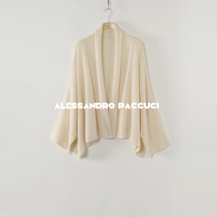 AP洛哥54141SK羊绒+羊毛+桑蚕丝多色时尚气质披肩式开衫